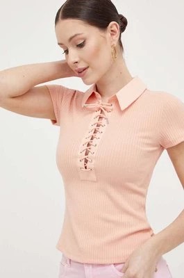 Zdjęcie produktu Guess t-shirt damski kolor pomarańczowy