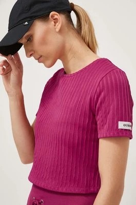 Zdjęcie produktu Guess t-shirt ANNEKA damski kolor różowy V4RI02 KC2U2