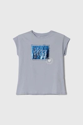 Zdjęcie produktu Guess t-shirt dziecięcy kolor niebieski
