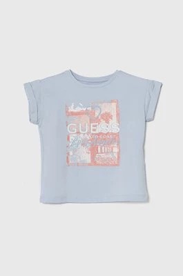Zdjęcie produktu Guess t-shirt dziecięcy kolor niebieski