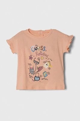 Zdjęcie produktu Guess t-shirt dziecięcy kolor pomarańczowy