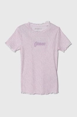 Zdjęcie produktu Guess t-shirt dziecięcy kolor różowy