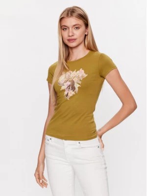 Zdjęcie produktu Guess T-Shirt Hibiscus Logo W3GI11 KA0Q1 Zielony Slim Fit