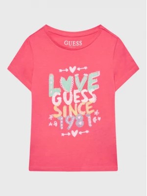 Zdjęcie produktu Guess T-Shirt K3GI01 K6YW3 Różowy Regular Fit