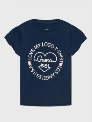 Zdjęcie produktu Guess T-Shirt K3RI18 K6YW1 Niebieski Regular Fit