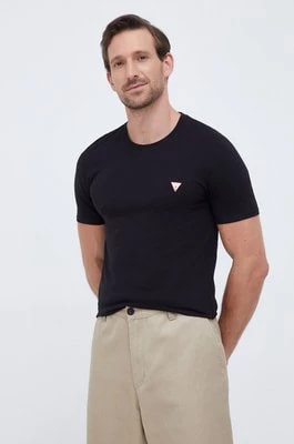 Zdjęcie produktu Guess t-shirt męski kolor czarny gładki M2YI24 J1314