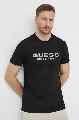 Zdjęcie produktu Guess t-shirt męski kolor czarny z nadrukiem M4GI61 J1314