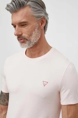 Zdjęcie produktu Guess t-shirt męski kolor różowy gładki M2YI24 J1314
