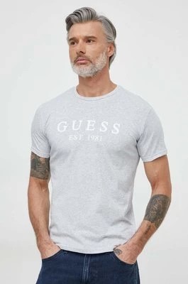 Zdjęcie produktu Guess t-shirt męski kolor szary z nadrukiem U4RI22 K6YW0