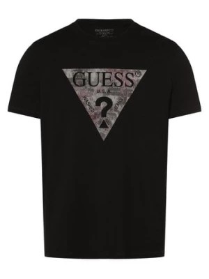 Zdjęcie produktu GUESS T-shirt męski Mężczyźni Bawełna czarny nadruk,