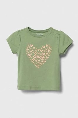 Zdjęcie produktu Guess t-shirt niemowlęcy kolor zielony