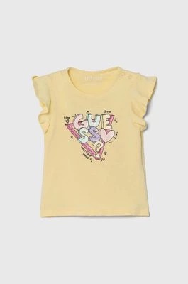 Zdjęcie produktu Guess t-shirt niemowlęcy kolor żółty