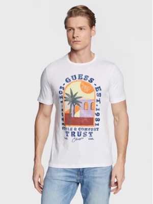 Zdjęcie produktu Guess T-Shirt Palm Window M3GI10 K6XN4 Biały Slim Fit
