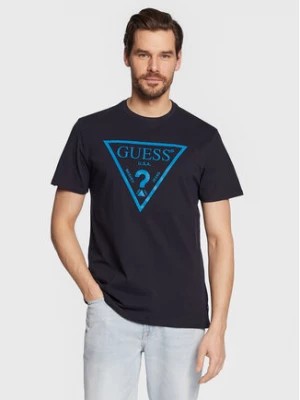 Zdjęcie produktu Guess T-Shirt Reflective Logo M3GI44 K9RM1 Granatowy Slim Fit