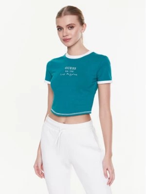Zdjęcie produktu Guess T-Shirt Signature V3GI02 KBNW0 Niebieski Slim Fit