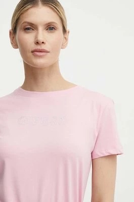 Zdjęcie produktu Guess t-shirt SKYLAR damski kolor różowy V4GI09 J1314