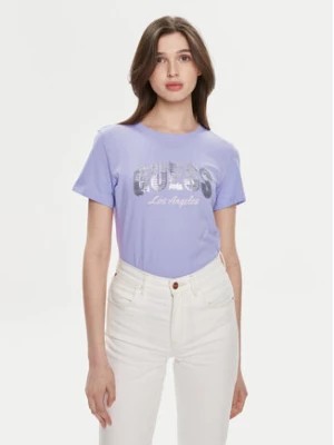 Zdjęcie produktu Guess T-Shirt Ss Rn Sequins Logo T W4GI31 I3Z14 Fioletowy Regular Fit