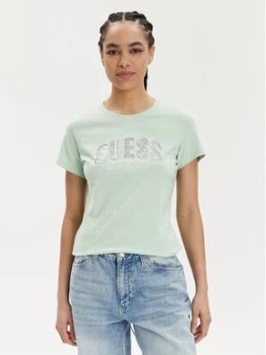 Zdjęcie produktu Guess T-Shirt Ss Rn Sequins Logo T W4GI31 I3Z14 Zielony Regular Fit