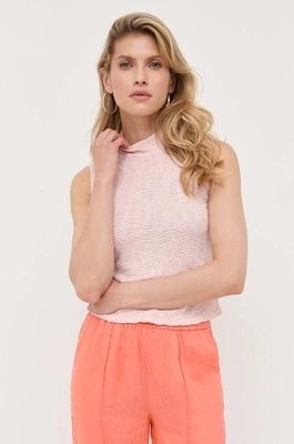 Zdjęcie produktu Guess top damski kolor różowy z półgolfem