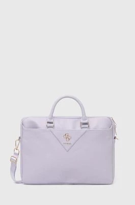 Zdjęcie produktu Guess torba na laptopa kolor fioletowy