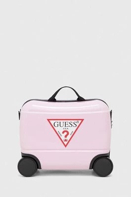 Zdjęcie produktu Guess walizka dziecięca kolor różowy