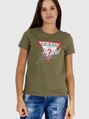Zdjęcie produktu GUESS Zielony t-shirt damski icon
