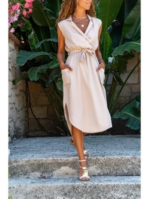 Zdjęcie produktu Gunes Kizi Sukienka w kolorze kremowym rozmiar: 36