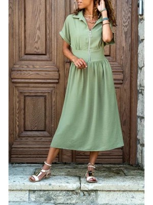 Zdjęcie produktu Gunes Kizi Sukienka w kolorze zielonym rozmiar: 36