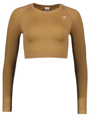 Zdjęcie produktu Gymshark Koszulka funkcyjna "Adapt Fleck" w kolorze jasnobrązowym rozmiar: XXL