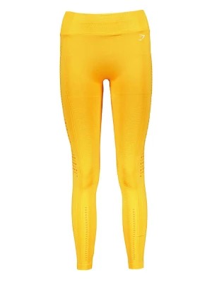 Zdjęcie produktu Gymshark Legginsy sportowe "Flawless" w kolorze żółtym rozmiar: L