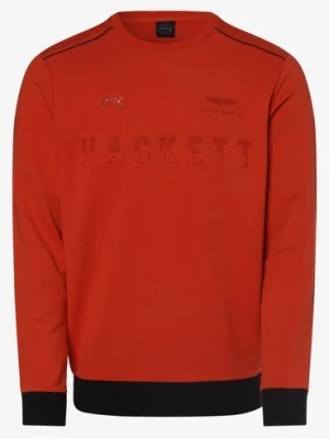 Zdjęcie produktu Hackett London Męska bluza nierozpinana Mężczyźni Materiał dresowy czerwony|pomarańczowy jednolity,