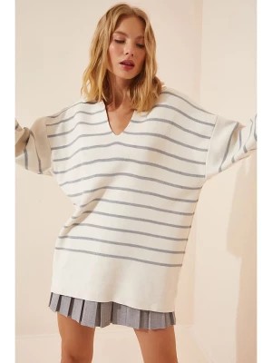 Zdjęcie produktu Happiness Istanbul Sweter w kolorze białym rozmiar: onesize