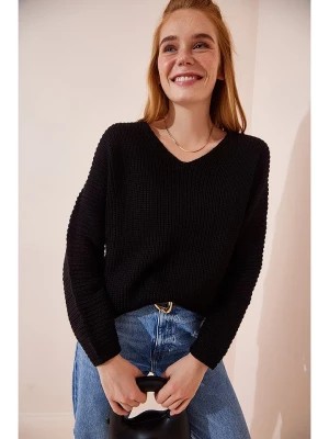 Zdjęcie produktu Happiness Istanbul Sweter w kolorze czarnym rozmiar: onesize