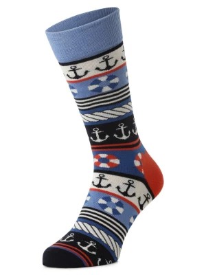 Zdjęcie produktu Happy Socks Męskie skarpety z cienkiej dzianiny Mężczyźni niebieski|czerwony wzorzysty,