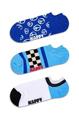Zdjęcie produktu Happy Socks skarpetki Blue Peace No Show Socks 3-pack kolor niebieski