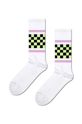 Zdjęcie produktu Happy Socks skarpetki Checked Stripe Sneaker Sock kolor biały