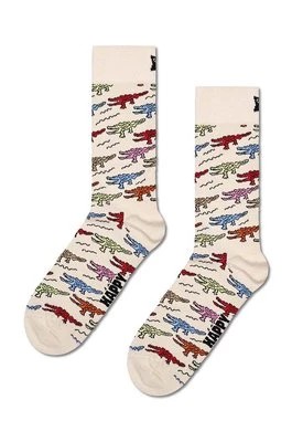 Zdjęcie produktu Happy Socks skarpetki Crocodile Sock kolor beżowy