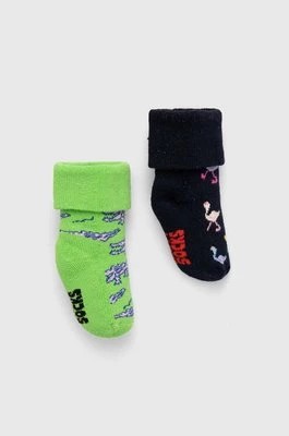 Zdjęcie produktu Happy Socks skarpetki dziecięce Kids Animals Baby Terry Socks 2-pack kolor czarny