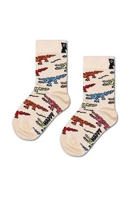 Zdjęcie produktu Happy Socks skarpetki dziecięce Kids Crocodile Sock kolor beżowy