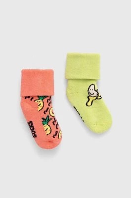 Zdjęcie produktu Happy Socks skarpetki dziecięce Kids Fruits Baby Terry Socks 2-pack kolor żółty