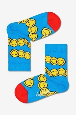 Zdjęcie produktu Happy Socks skarpetki dziecięce Zen SmileyWorld kolor niebieski Skarpetki dziecięce Happy Socks Zen SmileyWorld KSMY01-6000