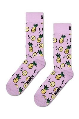 Zdjęcie produktu Happy Socks skarpetki Pineapple Sock kolor fioletowy