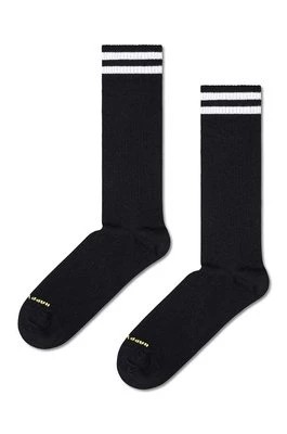 Zdjęcie produktu Happy Socks skarpetki Solid Sneaker Thin Crew Sock kolor czarny