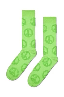 Zdjęcie produktu Happy Socks skarpetki Terry Peace Sign Sock kolor zielony