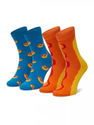 Zdjęcie produktu Happy Socks Zestaw 2 par wysokich skarpet dziecięcych KHDO02-6700 Niebieski