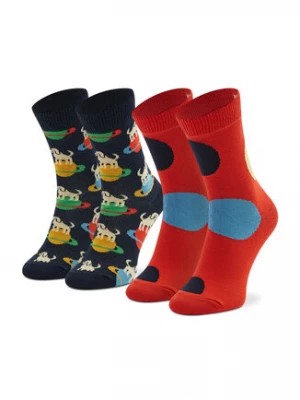 Zdjęcie produktu Happy Socks Zestaw 2 par wysokich skarpet dziecięcych KLAI02-6500 Czerwony