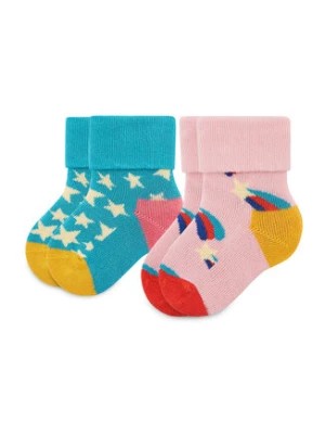 Zdjęcie produktu Happy Socks Zestaw 2 par wysokich skarpet dziecięcych KSST45-6300 Kolorowy