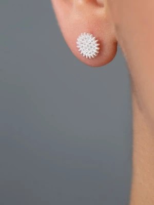 Zdjęcie produktu Heliophilia Srebrne kolczyki-wkrętki z cyrkoniami rozmiar: onesize