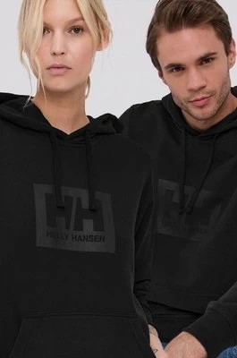 Zdjęcie produktu Helly Hansen bluza bawełniana kolor czarny z kapturem 53289-597