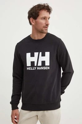 Zdjęcie produktu Helly Hansen bluza bawełniana męska kolor czarny z nadrukiem 34000